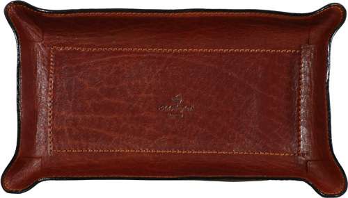 Leather Desk Tray - Brown