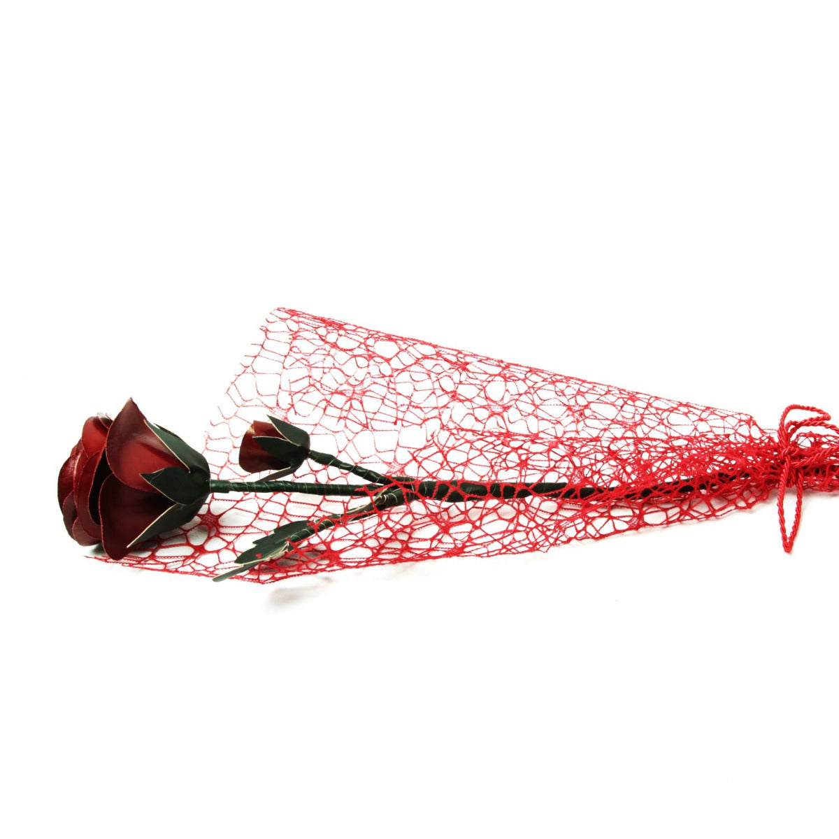 Leather red rose