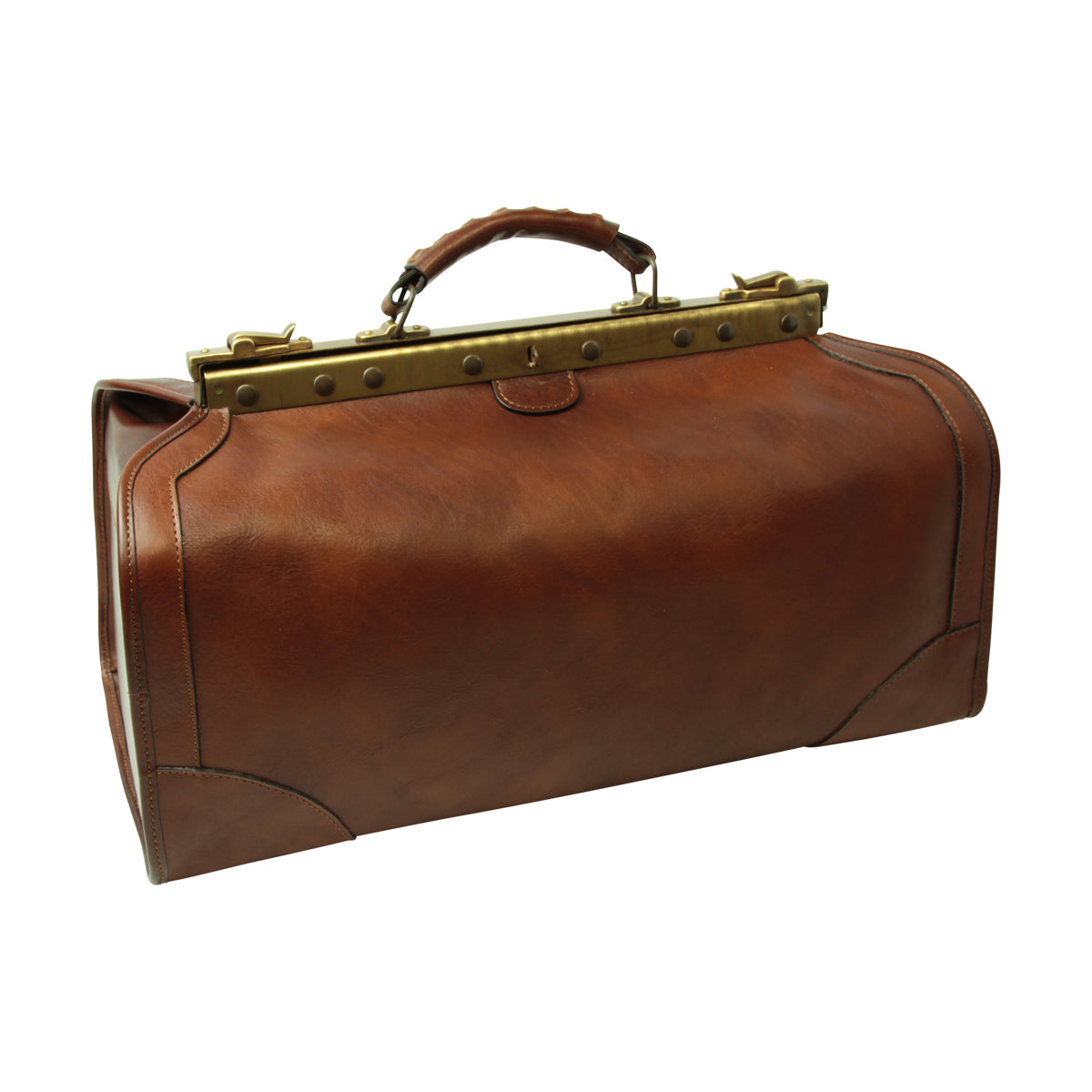 Leather "Old America" Bag (Large) - Brown