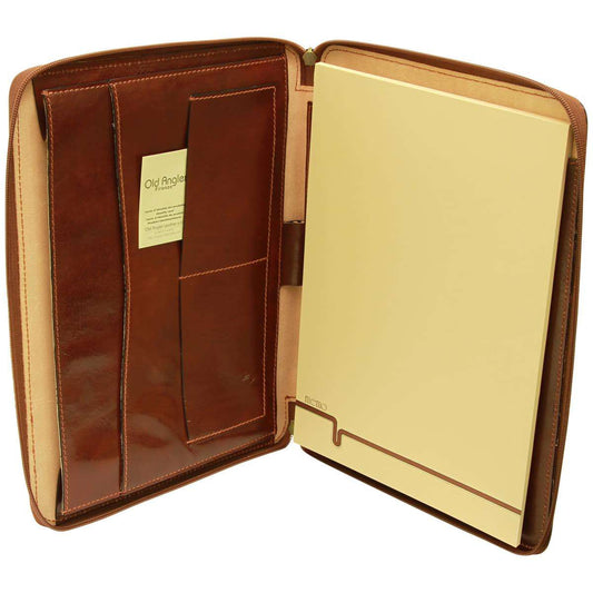 Cowhide leather portfolio - Brown