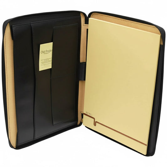 Cowhide leather portfolio - Black