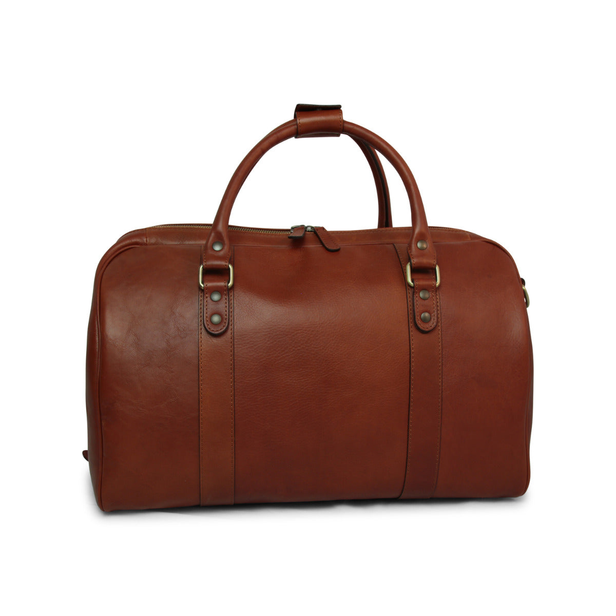 Full grain leather travel bag - Mahogany Brown