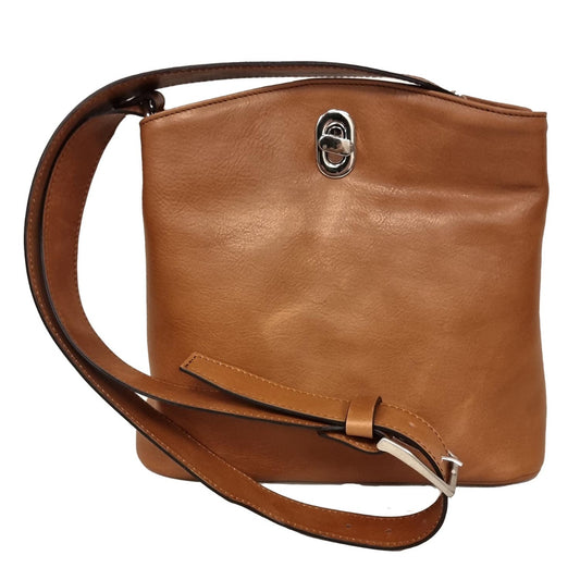 LEATHER BUCKET BAG-TEAK