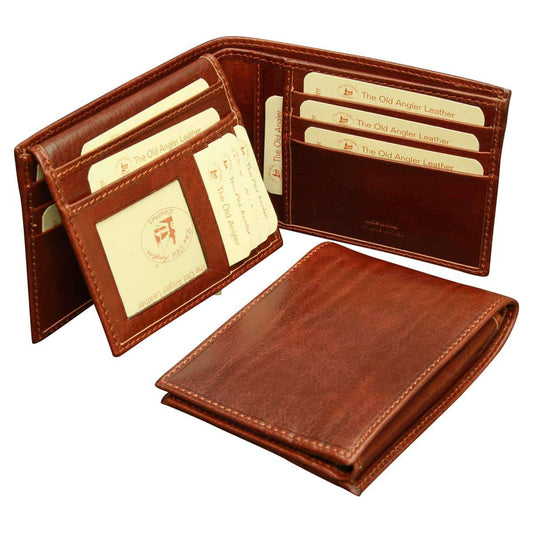 Bifold wallet with RFID blocking technology - brown