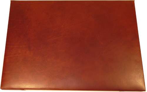 Cowhide leather desk pad - Brown