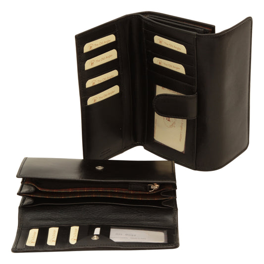 Women's leather wallet - Black with RFID